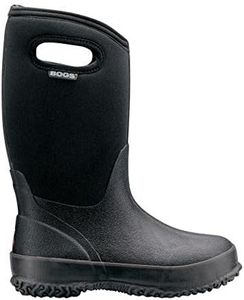 Bogs Classic High Waterproof Insulated Rubber Neoprene Rain Boot Snow, Black, 5 M US Big Kid