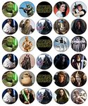 30 Star Wars Cupcake Toppers Edible Wafer Paper Fairy Cake Toppers Birthday Cakes