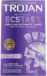 Trojan Her Pleasure Ecstasy Lubricated Condoms - 10 Count (Packaging May Vary)