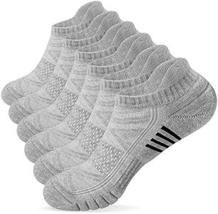 TANSTC Sneaker Calzini Uomo Donna 35-38 6 Paia, Calzini in Cotone Sportive Da Unisex, Calzini Corti Classici Morbidi Traspiranti, Grigio Calzini Caviglia, Alpinismo Esercizio Escursionismo, S