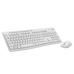 Logitech MK295 Wireless Mouse & Keyboard Combo with SilentTouch Technology, Full Numpad, Advanced Optical Tracking, Lag-Free Wireless, 90% Less Noise - Off - White