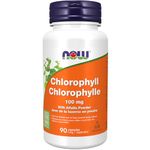 NOW Supplements, Chlorophyll 100 mg with Alfalfa Powder, Green Superfood, 90 Veg Capsules