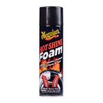 Meguiar's Hot Shine Tire Foam Easy to use Aerosol Tire Shine with UV protection for Glossy, Rich Black Tires