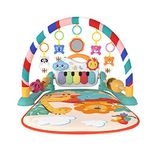 Eners Baby Gyms Play Mats Musical Activity Center Kick & Play Piano Gym Tummy Time Padded Mat for Newborn Toddler Infants (green)