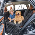 Dog Car Seat Cover[Best FIT for SUV] Backseat Extender | with 100% Odourless 100% Waterproof and Attached with Hardbase Plate Space Extender | US Global -By MAK7 ONLINE BIZ