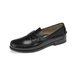 Loake Princeton Leather Moccasin Shoes 10 Black Leather