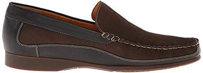 Mephisto Men's Baduard Slip-On Loafer, Dark Brown Nubuck/Black Calf, 6 M US