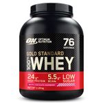 Optimum Nutrition Gold Standard Whey Muscle Building and Recovery Protein Powder With Naturally Occurring Glutamine and Amino Acids, White Chocolate Raspberry, 76 Servings, 2.28kg, Packaging May Vary