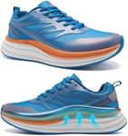 OrthoComfoot Men's Orthopedic Tennis Sports Walking Shoes:Orthotic Sneakers Plantar Fasciitis Recovery Heel Spur, Foot and Ankle Pain Relief Athletic Outdoor Biking Road Running Shoes Blue Size 11