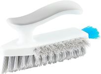 Cleaning Brushes, 4-in-1 Floor Scrub Brush with Squeegee V-Shape Gap Scrub Brush Tile Grout Cleaner Brush Corner Crevice Scrubber Baseboards Brush Tool Groove Brush Multi-Purpose Scrubbing Tools