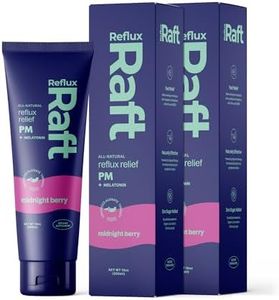RefluxRaft Acid Reflux Therapy PM, Organic Alginate & Melatonin, Rapid & Lasting Gerd, LPR & Digestion Symptom Support, Zero Sugar, Gluten Free, Midnight Berry, 60 Gel Servings, 10 OZ Bottle, 2 Pack