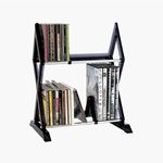 Atlantic Mitsu 2-Tier Media Rack - 52 CDs or 36 DVD/BluRay/Games in Clear Smoke Finish (Updated)