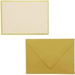 Sustainable Greetings 48 Pack Blank Invitation Cards and Envelopes Gold Foil Border 5 x 7 Inches