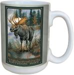 Tree-Free Greetings lm43002 Scenic Yellowstone National Park Moose by David Bartholet Ceramic Mug with Full-Sized Handle, 15-Ounce, Multicolored