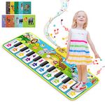 RenFox Upgrade Baby Musical Mats with 35 Music Sounds, Musical Toys Child Floor Piano Keyboard Dance Mat Animal Blanket Carpet Touch Playmat, Early Education Toys for 1 2 3+Baby Girls Boys Toddlers