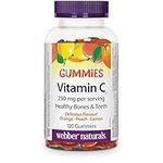 Webber Naturals Vitamin C Gummy 125 mg, 120 Gummies, For Bones, Teeth, Immune and Antioxidant Health, Vegan