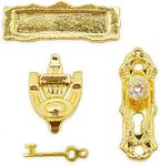 Odoria 1/12 Miniature Door Knob Knocker Dollhouse Decoration Accessories