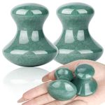 ideayard Mushroom Gua sha 2Pcs Jade Eye Massage Facial Tool Smooth Cute Mushroom Shaped Scraping for Women SPA Lift Remove Wrinkles