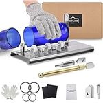 Glass Bottle Cutter, Upgraded Bottle Cutter & Glass Cutter Kit, Glass Cutting Tool Diy Kit for Cutting Wine, Beer Bottle or Jars to Craft Glasses for Round Bottle with Safety Gloves & Accessories