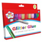 Pack 10 Colour Glitter Sparkly Glue Pens Cards Scrapbook