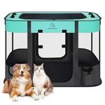 Foldable Pet Playpen,Cat Dog Playpen,Portable Dog Cage soft Portable Exercise Kennel Tent,Puppy Pen Indoors/Outdoors Pet Tent Fence(L(110 * 85 * 60cm))