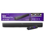Roku Streambar Pro | 4K/HD/HDR Streaming Media Player & Cinematic Sound, All In One, includes Roku Voice Remote with Headphone Jack for Private Listening, Personal Shortcut Buttons, and TV Controls