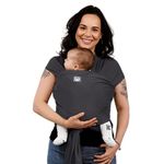 Gaia Baby Wrap | Newborn Baby Sling Carrier | Premium Supersoft Organic Cotton Fabric | Certified Hip Healthy | Graphite