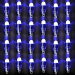 Acmee Non-Blinking Water Proof LED Mini Light Light up Paper Lanterns,Balloons,or Vase for Birthday Party or Wedding Decoration (Blue, Pack of 24)