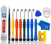 MMOBIEL 14 in 1 Professional Anti Static Screwdriver Tool Kit with Y 0.6 Screwdriver Especially Compatible with iPhone 15/14/13/12/11/X/SE 2020 Series 8/8 + Incl Instant Magnetizer/Demagnetizer Tool