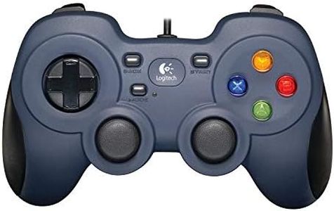 Logitech F310 Wired Gamepad, Controller Console Like Layout, 4 Switch D-Pad, 1.8-Meter Cord, PC - Grey/Blue