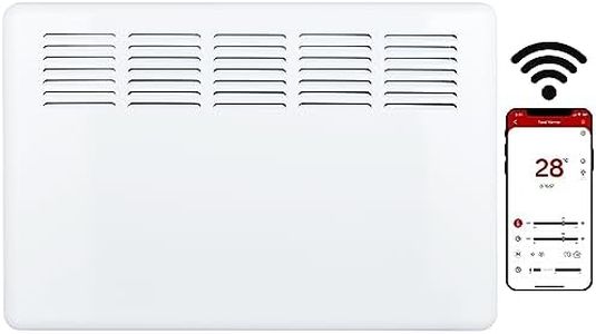 MYLEK Panel Space Heater 1.5KW Eco Smart WiFi App Radiator Electric Low Energy, 1KW, 1.5KW, 2KW Available - Wall Mounted or Floor Standing, Bathroom IP24 Rated for Homes, Offices (1500w)