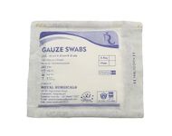 Royal Surgicals Sterile Absorbent Cotton Gauze Swab (Pack of 50) | (10cm x 10cm x 12ply) (5 pcs per pack) Gauze Swab for Wound Dressing/First Aid/Home