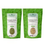 Neuherbs Organic Sunflower & Pumpkin Seeds Combo for Healthy heart, Restful sleep, Boosted energy and Weight managemen​t- (Sunflower seeds 200g + Pumpkin seeds 200g)