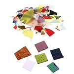 Milageto 56g Assorted Dichroic Glass Scraps Fusing Glass Fusible Glass Supplies COE90