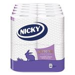 Nicky Supreme Toilet Tissue – 20 Rolls Per Pack, 3 Ply Roll, 160 Sheets Per Roll, 3200 Sheets Per Pack, Soft Sheets, Extra Quilted, Easy Open Pack