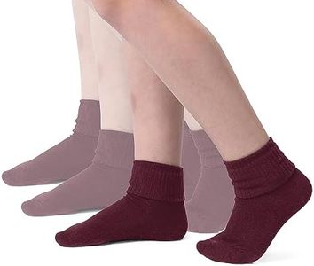 Silky Toes Girls Cuff Rayon from Bamboo Seamless Socks 3-6 Pk Dress Crew School Socks