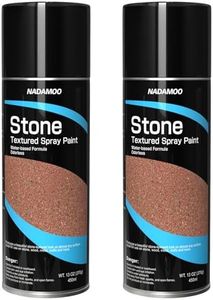 NADAMOO Odorless Stone Texture Paint - Water-based 3D Stone Effect Coating, for DIY Home Decor, TV Background Walls, Countertop, Vase, Sculpture - Terracotta Granite, 2 Cans