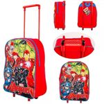 MF Handbags Unisex Kid's 1000et38-1661-red-avengers Trolley Bags, Red-Avengers, S