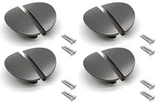 Susenya Half Moon Black Drawer Pulls, Finger Edge Pull Cabinet Handles,Semi Circle Drawer Pulls,with Mounting Hardware,Zinc Alloy,Semicircle Cup Pulls for Drawers,2.52" Hole Centers(C to C),8-Pack