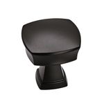 Amerock | Cabinet Knob | Matte Black | 1-1/4 inch (32 mm) Length | Stature | 10 Pack | Drawer Knob | Cabinet Hardware