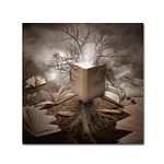 Trademark Fine Art 1X03988-C1818GG Old Tree Reading Story Book