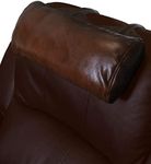 BOWERBIRD Genuine Leather Recliner Head Pillow-Head and Neck Pillow-Headrest Cushion for Neck Pain Relief and Cervical Support