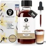 Dolce Flav Vanilla Extract - 2 Ounce Water-Soluble Multipurpose Flavoring Ideal for Baked Goods, Beverages, Coffee, Desserts & Ice Cream - Perfect Kitchen Gift for Holidays