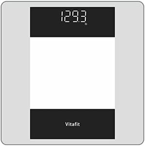 Vitafit Digital Body Weight Bathroom Scale, Weighing Professional Since 2001, Crystal Clear LED and Step-On, Batteries Included, 400lb/180kg, Silver