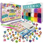 Rainbow Loom Loomi-Pals MEGA Set, Features 60 Cute Assorted LP Charms, The New RL 2.0, Happy Looms, Hooks, Alpha & Pony Beads, 5600 Colorful Bands All in a Carrying Case for Boys and Girls 7+