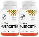 NEW! PlantVital Quercetin 500mg (180 Vegan Caps) Antioxidants helps neutralize free radicals. Blood vessel protection. Used to provide seasonal allergy relief. Made in Canada. Vegan.