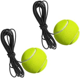 HAIKING Tennis Trainer Balls, 2 PCS Yellow Self Practice Tennis Accessories with String for Tennis Training, Exercise (67mm/2.63in)
