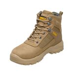 DEWALT Douglas Men's Safety Boots, Waterproof, Steel Toe Cap, Heat Resistant, Steel Midsole, Stone, UK10 (EU44)