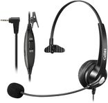 Callez 2.5mm Telephone Headset with Noise Cancelling Mic & Mute Switch Office Phone Headset Compatible with Panasonic VTech AT&T ML17929 Cisco SPA Uniden RCA Cordless Dect Phones