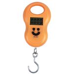 Meichoon Luggage Scale Digital Hanging Crane Steelyard 110lb /50kg for Suitcase Mini Portable Travel Hanging Hook Scale Backlit LCD Display for Home Farm Factory Hunting Outdoor C41 Orange